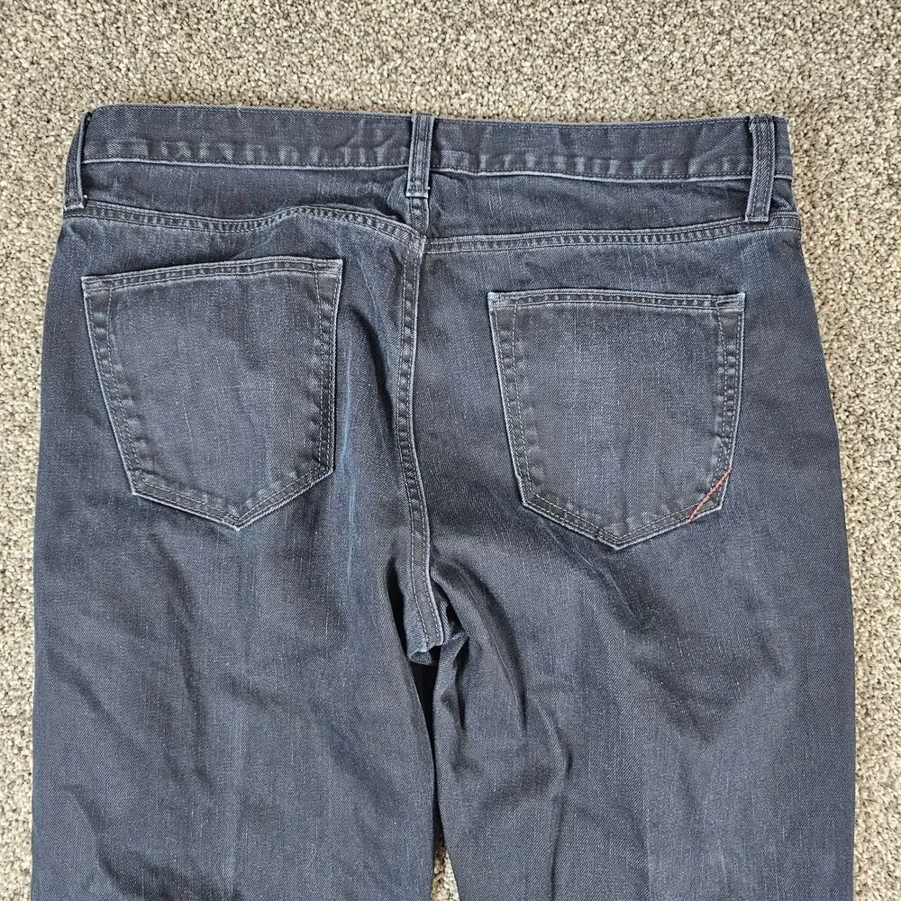 Banana Republic Jeans Mens 35x33 Black Vintage Straight Distressed Whiskering